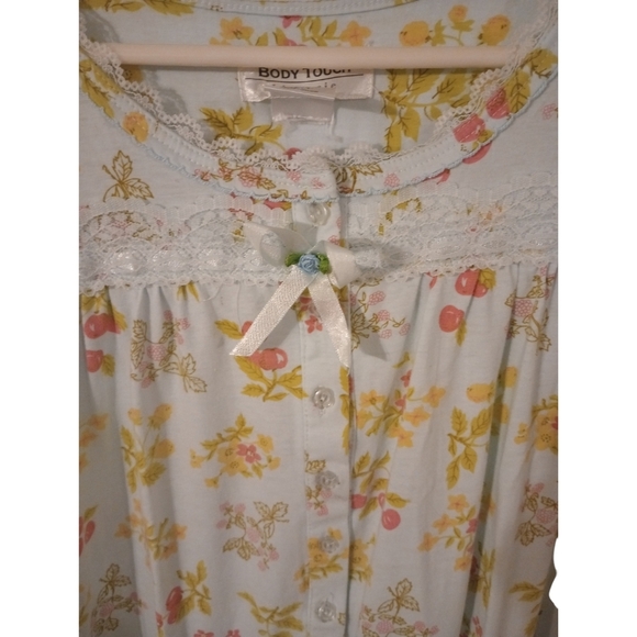 Body Touch Lingerie Floral Nightgown Feminine Country Old Fashion Comfy Lounge S - Picture 5 of 11